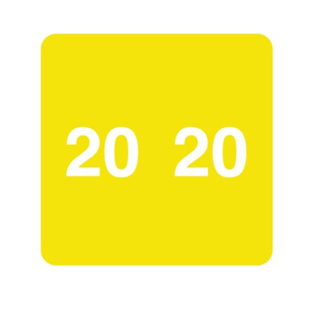 Nevs 2020 Colwell Year Bands 1-7/8" x 1-7/8" Yellow w/Black XY-JL-20-C